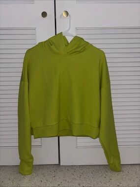 Cropped Lime Green Hoodie for Women
